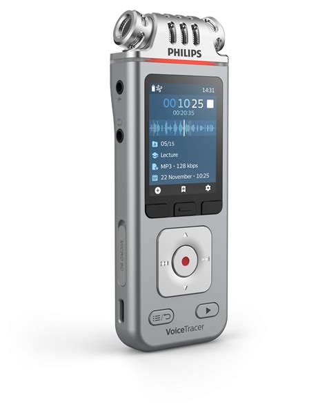 Philips DVT4110 VoiceTracer Audio Recorder- Lectures - 3 Mic, Remote ...