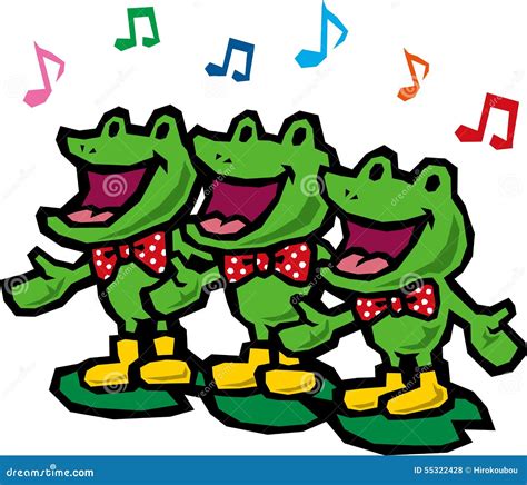 Frog chorus stock illustration. Illustration of singing - 55322428