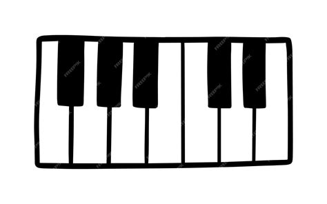 Touches De Piano Instrument De Musique Doodle Livre De Coloriage De ...