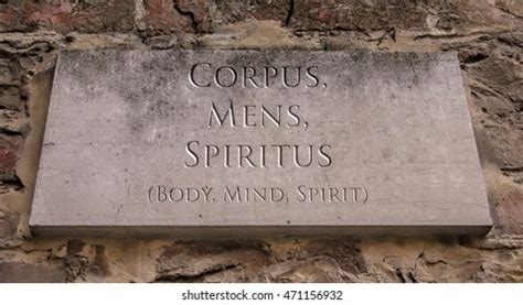 Corpus Mens Spiritus Latin Phrase Meaning: foto de stock (editar ahora ...