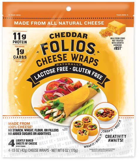 Folios® Cheese Wraps™ Cheddar | Cheese Folios