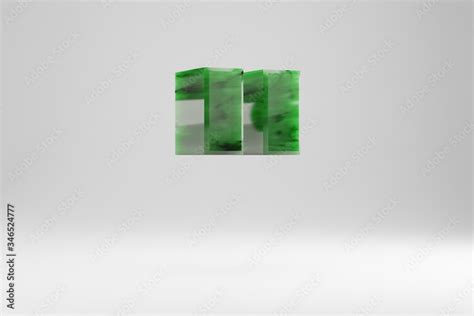 Jade 3d double quotes symbol. Jade sign isolated on white background ...