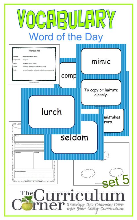 Vocabulary Word of the Day Set 5 - The Curriculum Corner 4-5-6