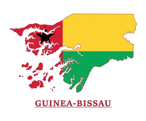 Guinea Bissau National Flag Map Design, Illustration Of Guinea-Bissau Country Flag Inside The ...