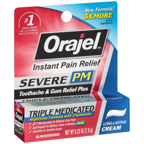 Oragel : Orajel™ Severe Toothache & Gum Relief plus Triple ... : Oragel mouth, provides rapid ...