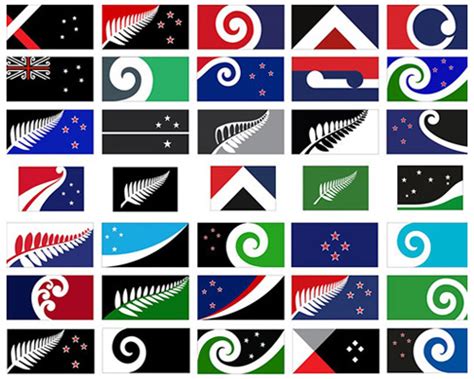 new zealand flag design – long list of 40 proposals unveiled