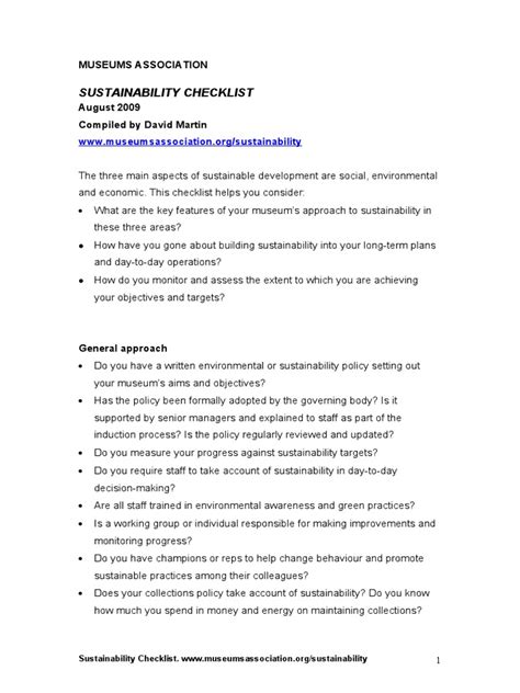 Checklist Sustainabilityandtheweb | PDF | Efficient Energy Use ...