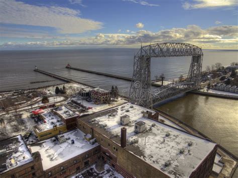 Canal Park in Duluth is a Popular Place Even during Winter Stock Image ...