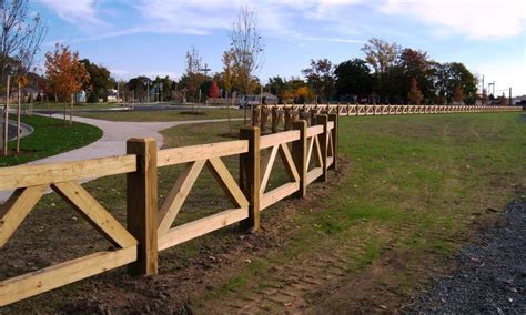 custom wood farm fence around park | Wood Fence | Pinterest | Farm fence, Custom wood and Woods