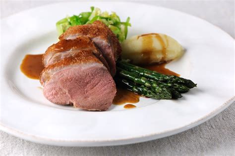 Roast Duck Breast with asparagus Recipe - Great British Chefs
