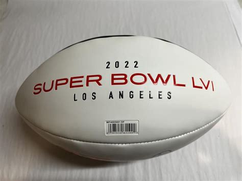 Super Bowl 56 Official Logo White Panel Football | Sports Memorabilia!