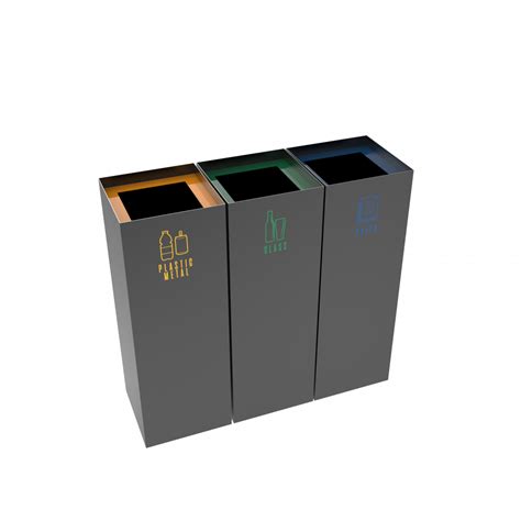 MEDELE PC - Modern office powder coated metal recycling bins Recycling ...