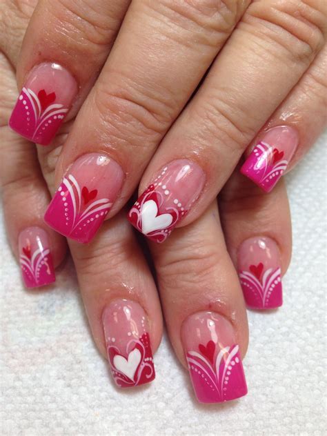 Heart Nails, Valentine's Day Nails | Valentines nail art designs, Nail designs valentines, Heart ...