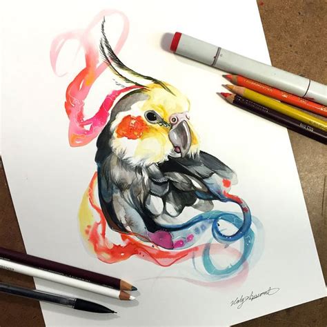 Marker Drawing | Marker drawing, Bird art, Colorful drawings