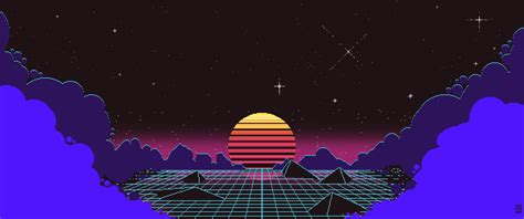 Outrun Pixel Sunset Wallpaper, HD Artist 4K Wallpapers, Images and ...