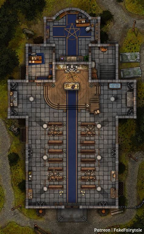 The Church, with cleric outpost in the basement! [16x26]: battlemaps ...