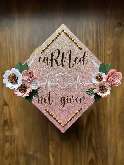 Custom Nurse Graduation Cap Topper Earned Not Given RN LPN BSN - Etsy ...