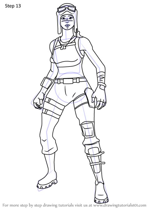 How to Draw Renegade Raider from Fortnite (Fortnite) Step by Step | DrawingTutorials101.com