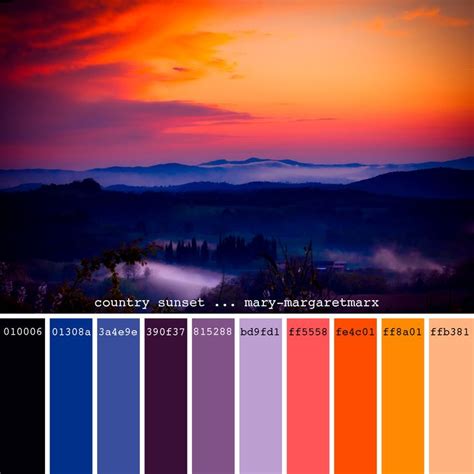 Stunning Sunset Color Palette Inspo