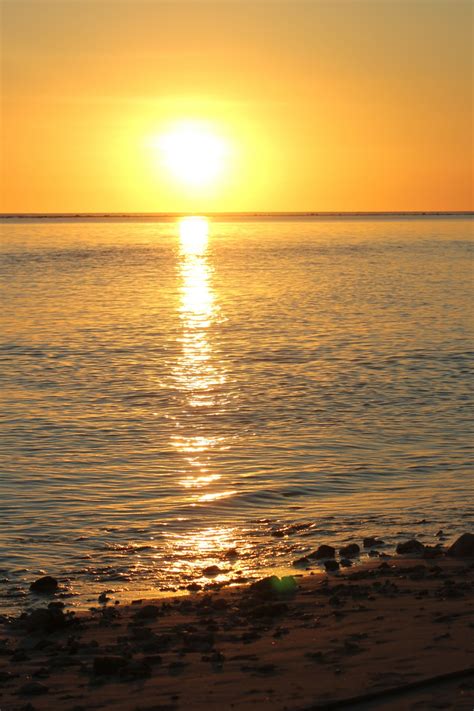 Free Images : sunset, sea, horizon, shore, sunrise, beach, ocean, dawn, afterglow, morning ...