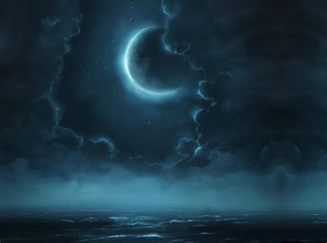 A mystical fantasy | Night sky wallpaper, Moonlit sky, Night skies