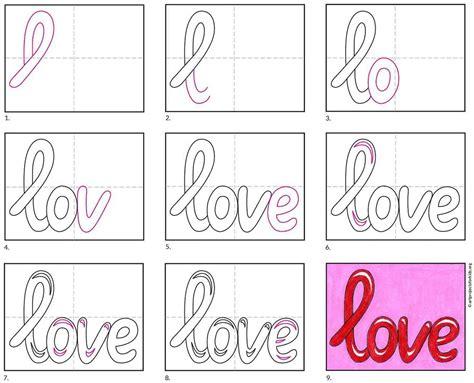 How to Draw Love Letters · Art Projects for Kids Elementary Drawing, Art Lessons Elementary ...