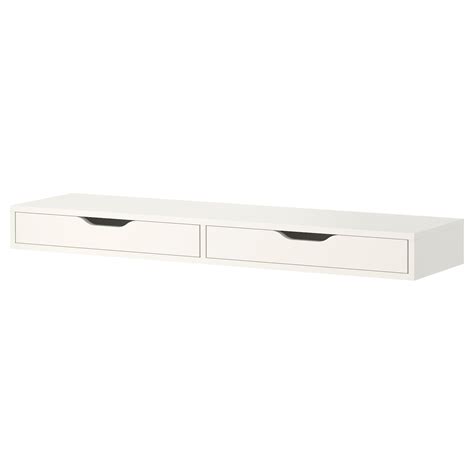 EKBY ALEX Shelf with drawers, white, 46 7/8x11 3/8". EKBY ALEX allows you to keep your favorite ...