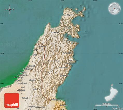 Satellite Map of Musandam