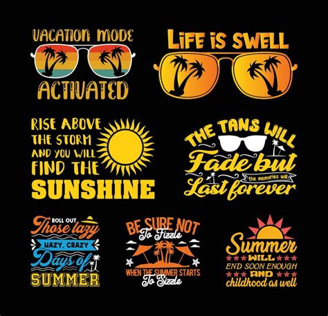 Summer T shirt Design Bundle, Quotes about Summer, Beach T shirt, Summer typography T shirt ...