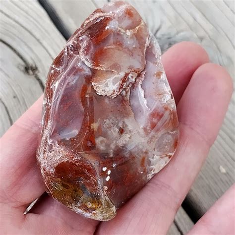 Large Polished Tumbled Agate Natural Palm Stone Pigeon S Blood