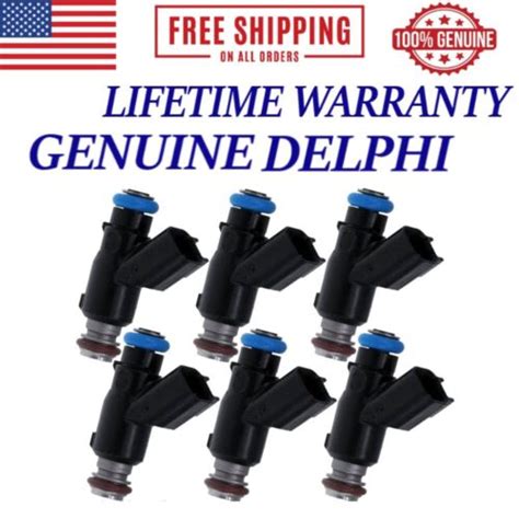 OEM X6 Delphi Fuel Injectors Fits 2008 2011 Chevy Impala 3 9L V6