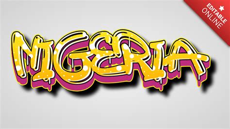 Nigeria Graffiti Tag Text Effect Generator