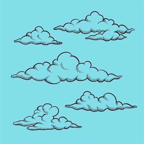 Free Vector Hand Drawn Clouds Collection