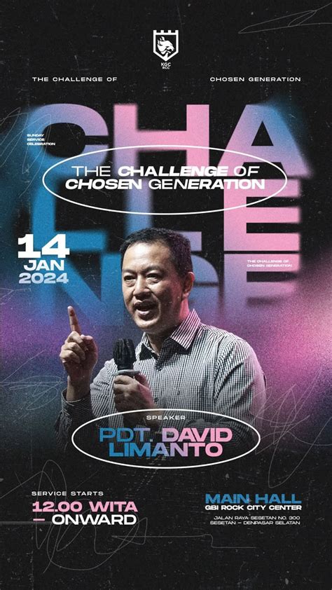 The Challenge Of Chosen Generation Church Graphic Design Poster