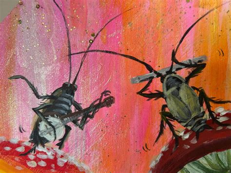 Mushroom Cockroach Decomposer Painting Etymology Art Biology