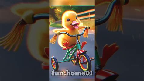 Cute Baby Duck Ride Cycle Cartoon Shortsfeed Shorts Ytshots Youtube