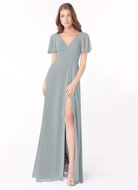 Azazie Kimber Dolphin Grey Bridesmaid Dresses Azazie