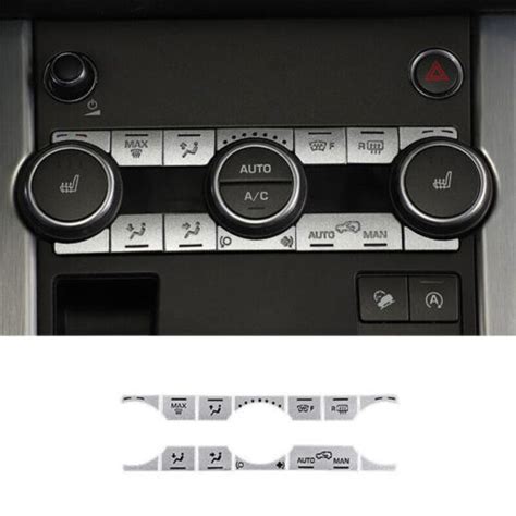 Silver Alloy Center Console Ac Button Sticker For Range Rover