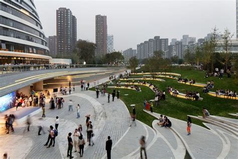 Public Plaza Of The Galaxy Soho Designed By Zaha Hadid Architects And