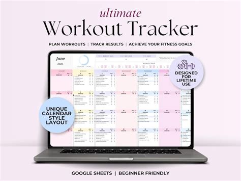 Workout Tracker Spreadsheet Google Sheets Beginners Exercise Planner