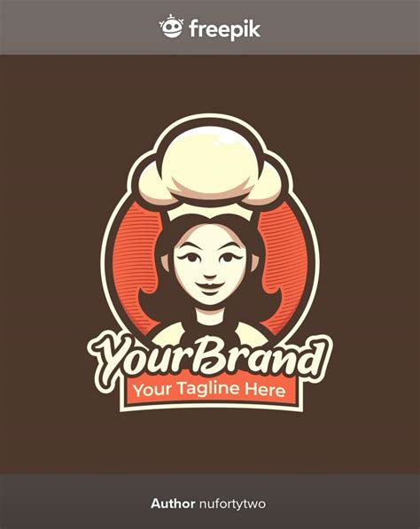 Premium Vector Chef Woman Logo For Pastry Restaurant Cafe Logo