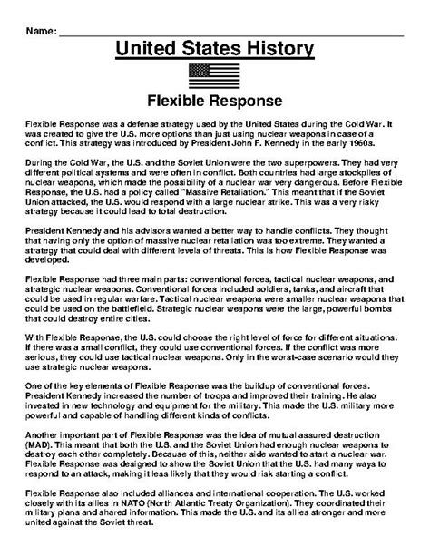 Flexible Response Article And Questions Assignment WORD And PDF