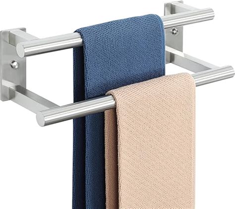 Amazon Alise Bathroom Double Towel Bar Inch Wall Mount Towel