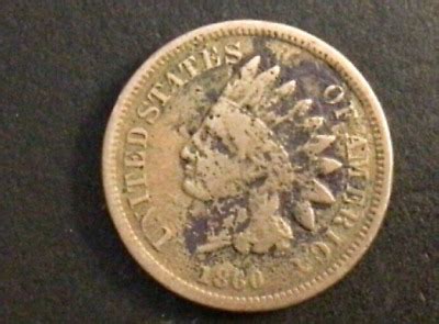 1860 Pointed Bust Indian Head Cent Penny G Details Discounted C40A