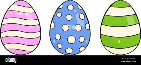 Modern easter eggs flat Stock Vector Images - Alamy 