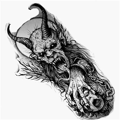 Pin by Weißer Hai on krampus Scary tattoos Demon tattoo Skull