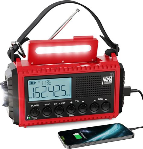 Raynic Emergency Radio, 5000mAh/18500mWh Weather Radio, Solar Hand ... 