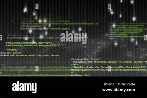 Animation Of Car Silhouette With Green Code And Binary Numbers On Dark