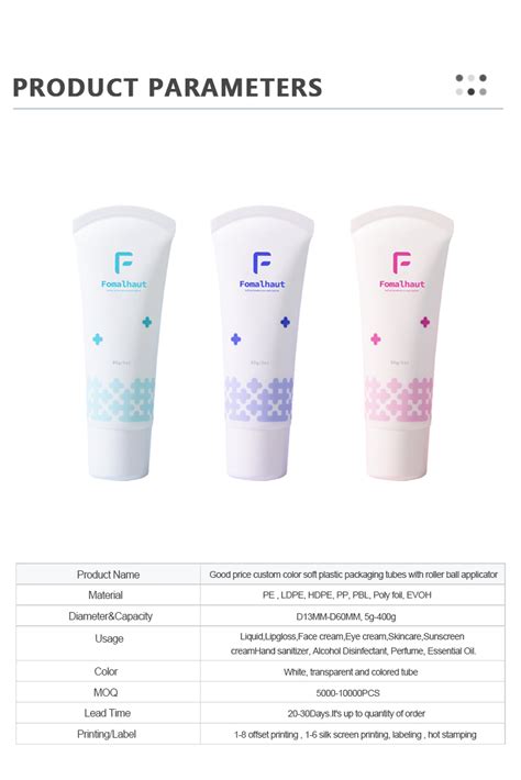 90g Squeeze Soft Tube With Roller Ball Applicator For Sale Fomalhaut