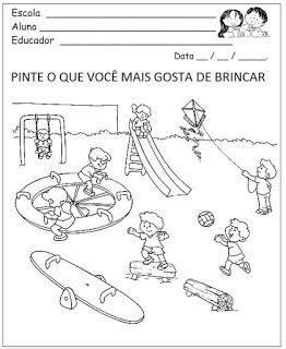 Educação infantil facil Identidade e autonomia Education Activities